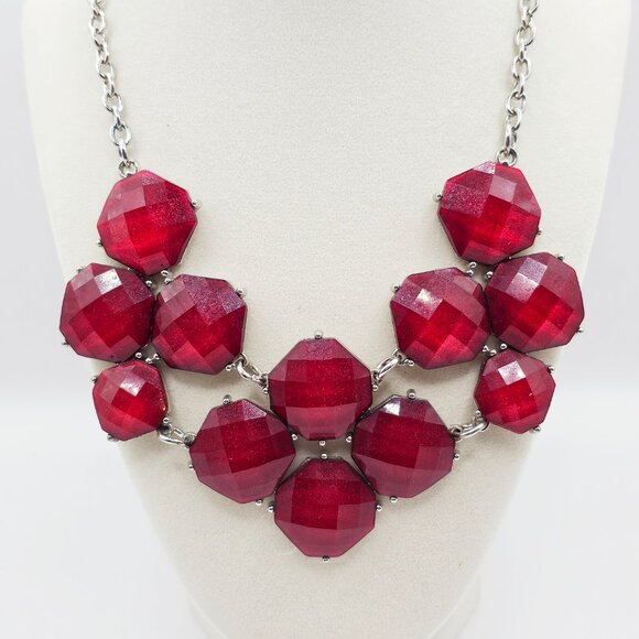 Stunning Ruby Red Statement Necklace - Picture 2 of 4